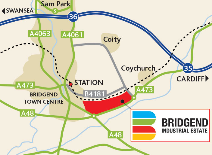 Bridgend Industrial Estate Map